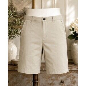Amazon Essentials Men’s Khaki Chino Shorts 28W 100% Cotton Casual Flat Front